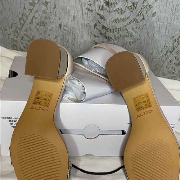 Aldo Tan and Silver Embellished Heels - Picture 9 of 14